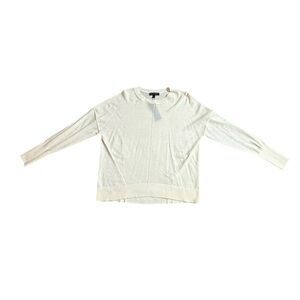 Banana Republic Extra-Fine Merino Wool Crewneck Sweater Ivory‎ NWT Size S